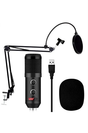 Lastvoice BM300 Usb Condenser Mikrofon Stand ve Filtre (BM800 USB)