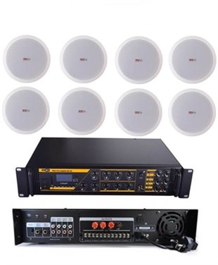 Lastvoice Black Maxx Paket-4 Tavan Hoparlörü ve 6 Bölgeli Anfi Ses Sistemi Paketi (Full Set)