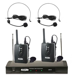 Lastvoice Lm-202H Çiftli Kafa Telsiz Kablosuz Headset Mikrofon