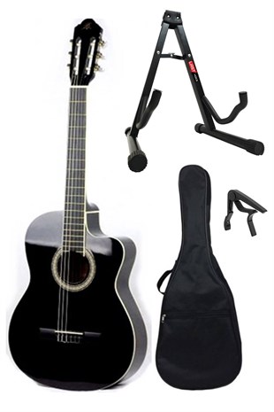 Barcelona Lc 3900 Cbk Paket Siyah Klasik Gitar (Çanta Capo Tuner Pena)