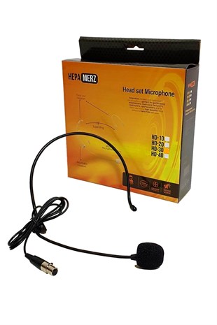 Hepa Merz HD30 3 Pinli Mini XLR Headset Mikrofon (3 Pinli Bel Pedlerine Uyumlu)